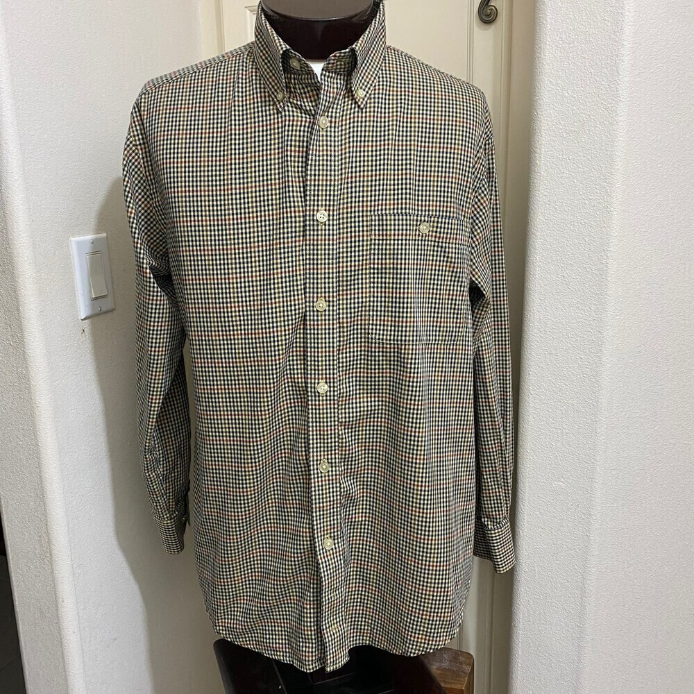 Orvis Country Twill Long-Sleeved Button-Down Shirt Size Large